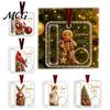 Custom Name Christmas Keepsake Cash Gift Ornament, Acrylic Holiday Money Holder for Cash, Funny Santa Ornament Snowman Angel Elk Xmas Tree Hanging