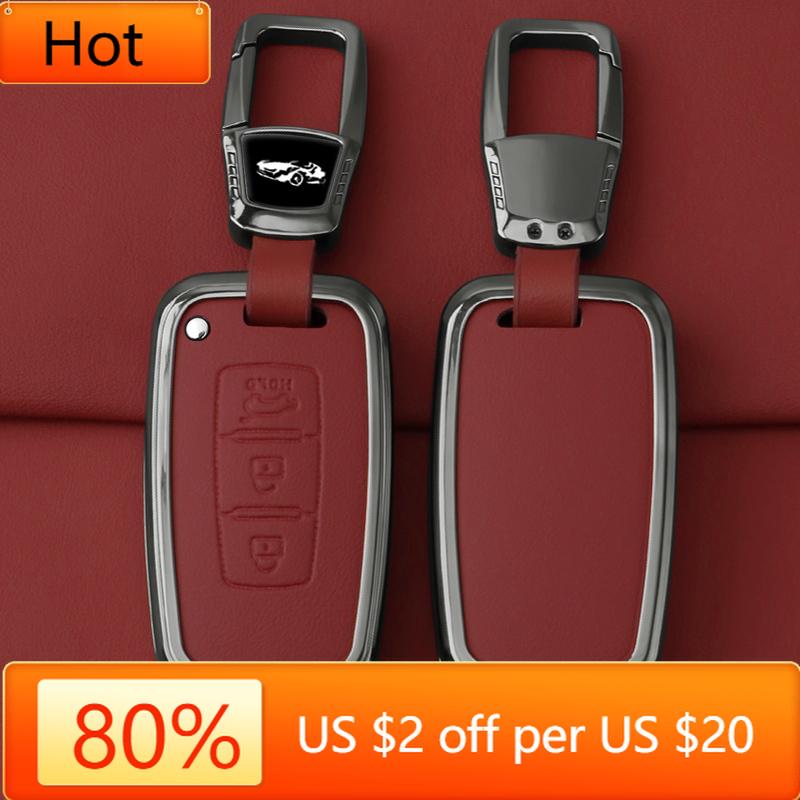 Interior Mouldings 3 Buttons Car Zinc Alloy Key Case Cover For Hyundai IX35 Sonata 8 For Kia Forte Rio 3 K2 K3 K5 Sportage Keych
