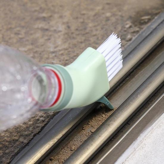 2 Stück Reinigungsbürste Multifunktions-Rillenreiniger 2 in 1 Flexible Flaschenbürste Fensterritzen Spülbeckenabflüsse Duschwinkel Tiefenreinigung