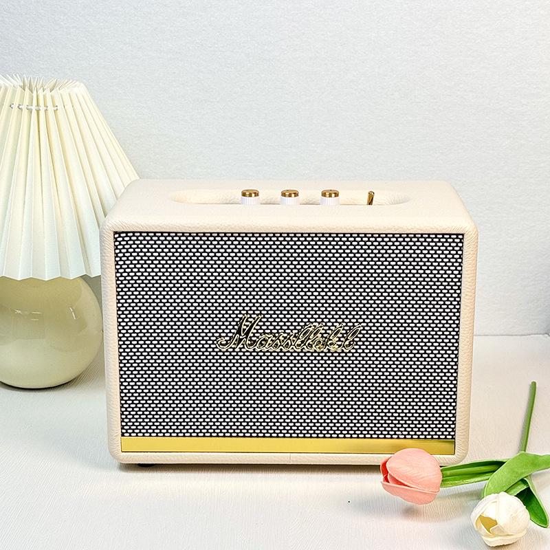 Marshall Speaker Model Audio Figurine: Wood and Leather Prop (Non-functional)