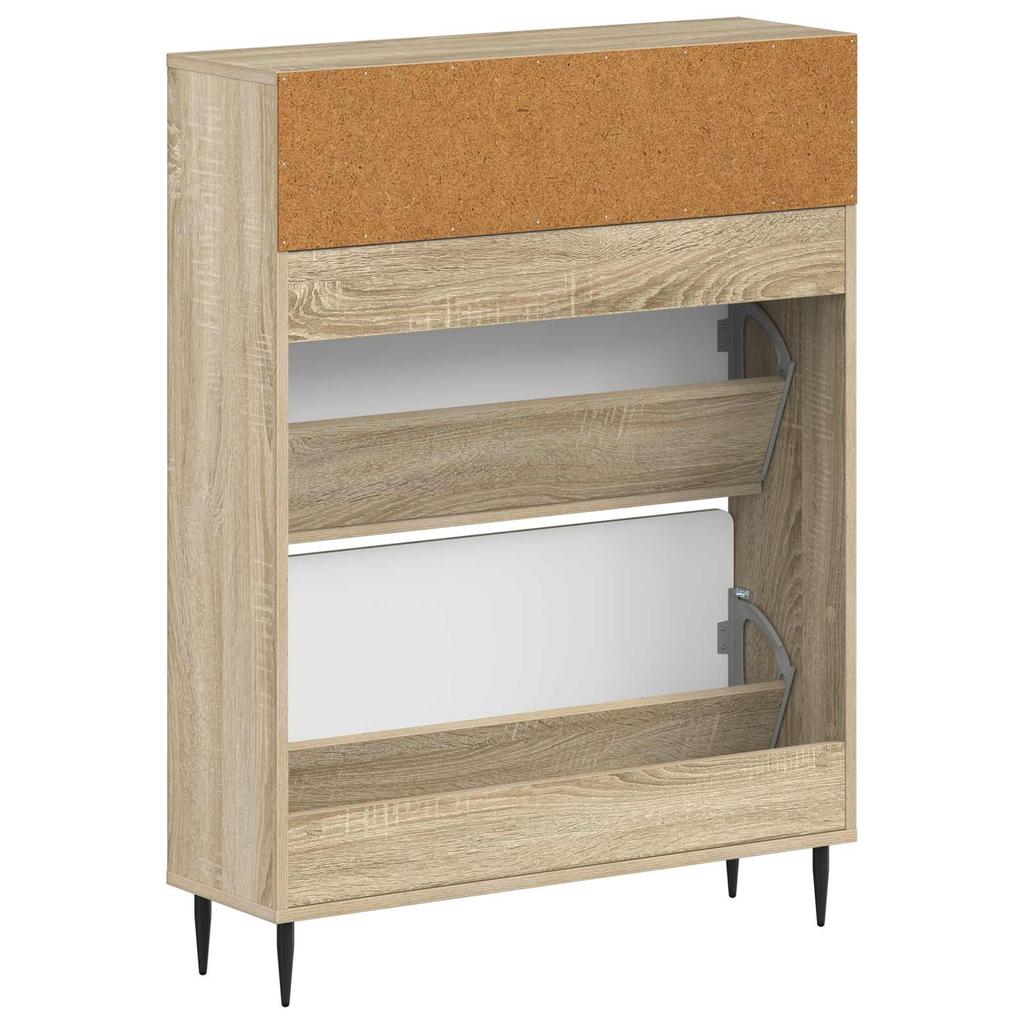 Shoe Cabinet ZWOLLE 78 X 24 X 103 Cm Engineered Wood Sonoma Oak