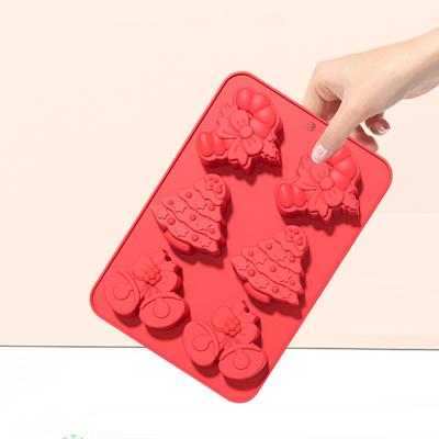 Christmas Chocolate Baking Mold Non-Stick 3D Silicone Mold DIY Baking Mold Gummy Candy Mold for Cake Toppers