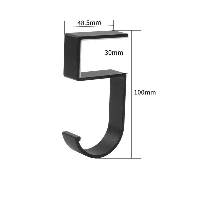 1pc 5-Shaped Aluminum Alloy Wall Hooks Bag Holder For Table Side Hanger Bag Hook Non-Sticky Removable Hook Detachable Hook