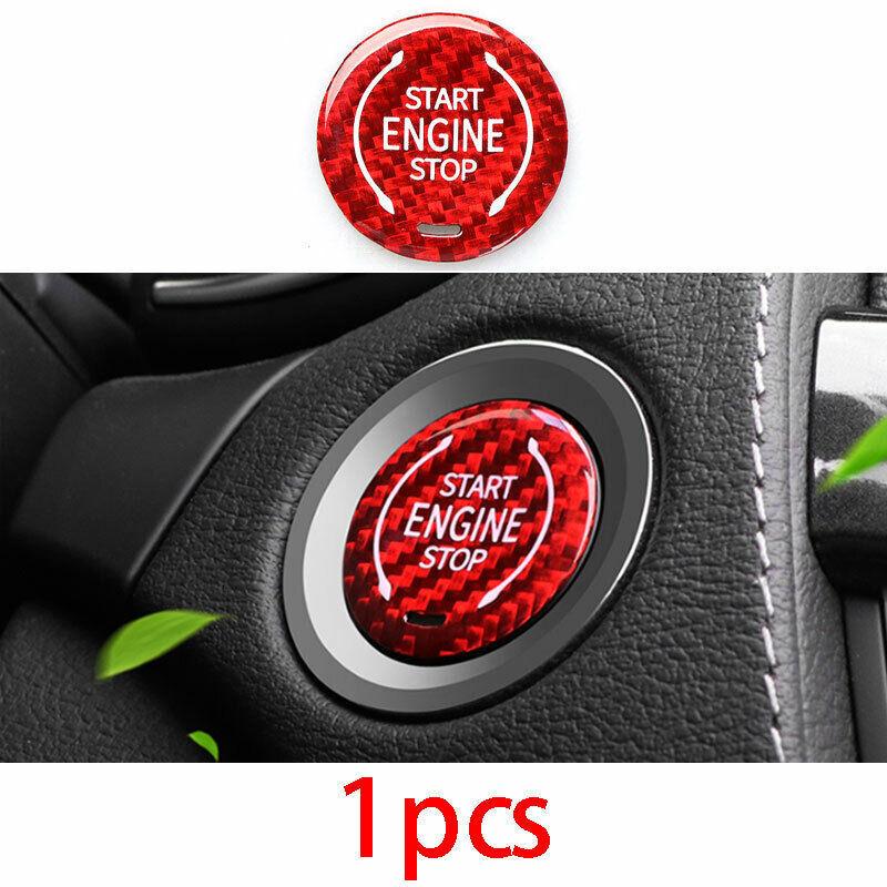 For Cadillac CT5 19-20 Red Carbon Fiber Ignition Switch Start Button Frame Trim