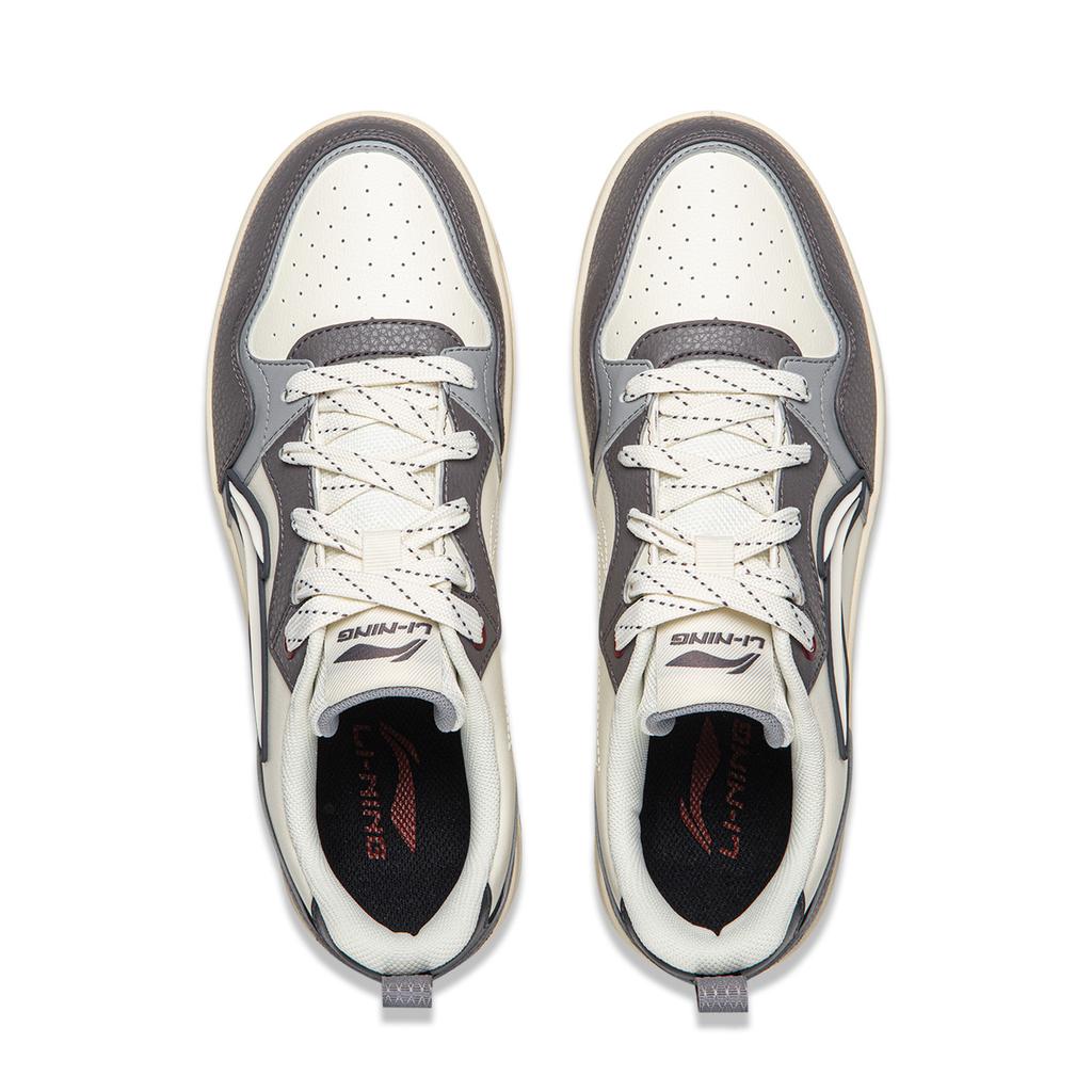 Li Ning Tianji Soft Low Top Skateboard Shoes Men's White Gray AGCW067-1