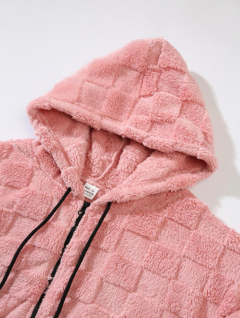 Men's Winter Thick Hooded Zip-Up Sweatshirt – Trendy Casual Jacket for Couples
