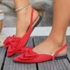 Sandalia de Mujer Verano Mocasines Planos con Lazo – Punta Fina, Punta Cerrada, Espalda Abierta Tallas Grandes