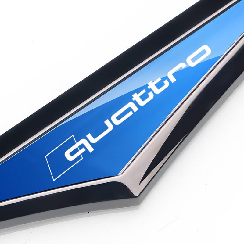 For Audi A3 A4 A5 A6 A7 A8 S3 S4 S5 S7 S8 RS3 RS4 RS7 R8 B9 C7 Car Side Badge Decal Fender Sticker Bumper Decoration Accessories