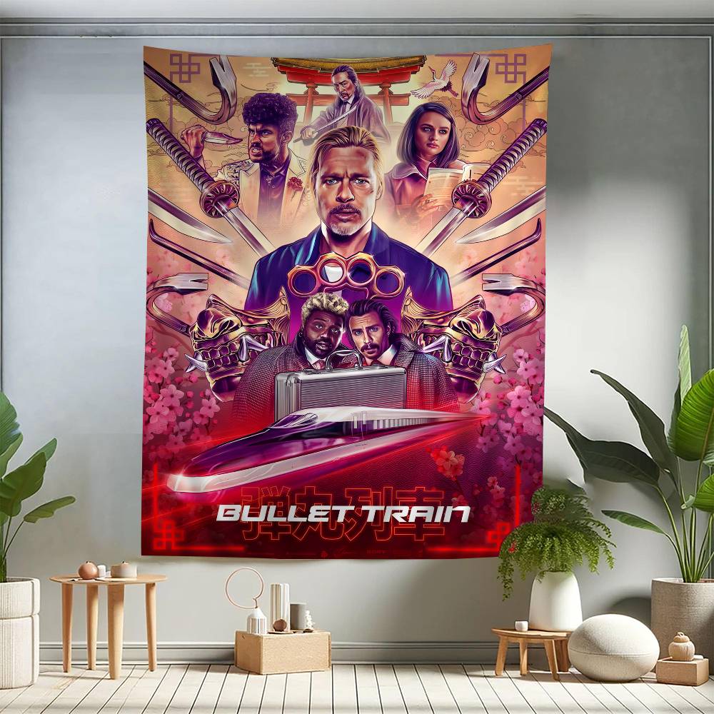 

High Quality Bullet Train Movie Cartoon Tapestry Art Science Fiction Room Home Decor Art Home Decor 74x94cm(29x37in)