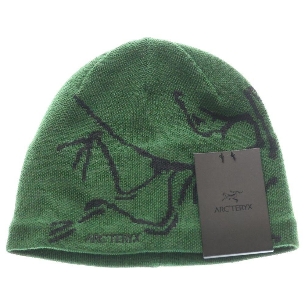 Used ARC TERYX Bird Head Toque Logo Embroidery Beanie Knit Hat Green X000006756
