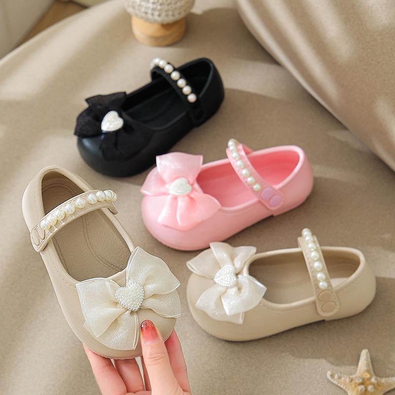 Mädchen Moccasin Sandalen rutschfest Frühling/Herbst 2026 - Weiche Sohle Prinzessinnen Schuhe