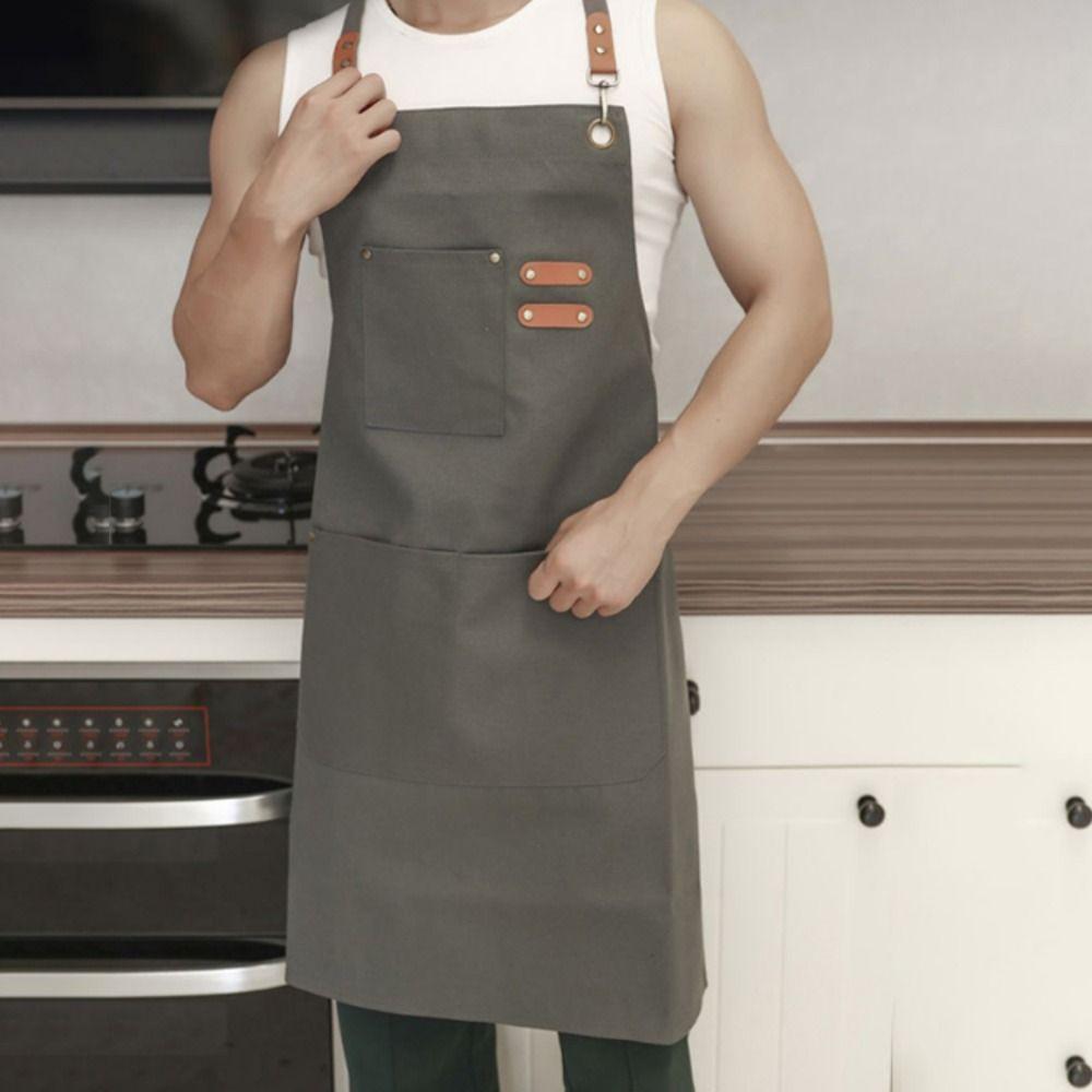 Oil-proof Kitchen Apron Lightweight Barista Apron Household Chef Apron Cafes