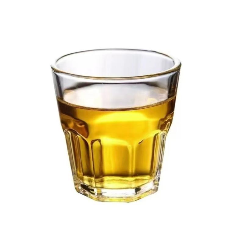 Octagonal Tempered Glass Cups, Bar Beer Mugs 101-200ml