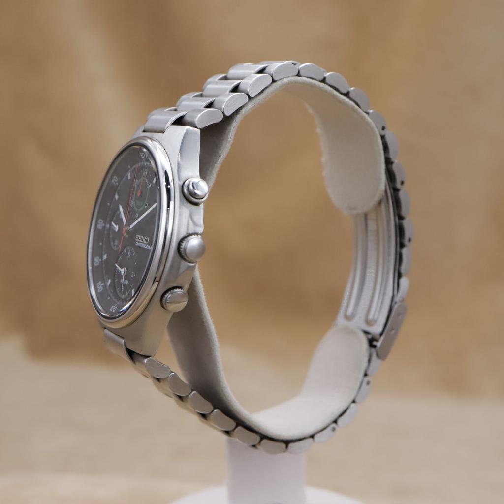 Seiko Chronograph SEIKO CHRONOGRAPH Quartz 1992 Model Battery Replaced CH598 7T42-6A10 Men's 37.5mm [6-Month Warranty]