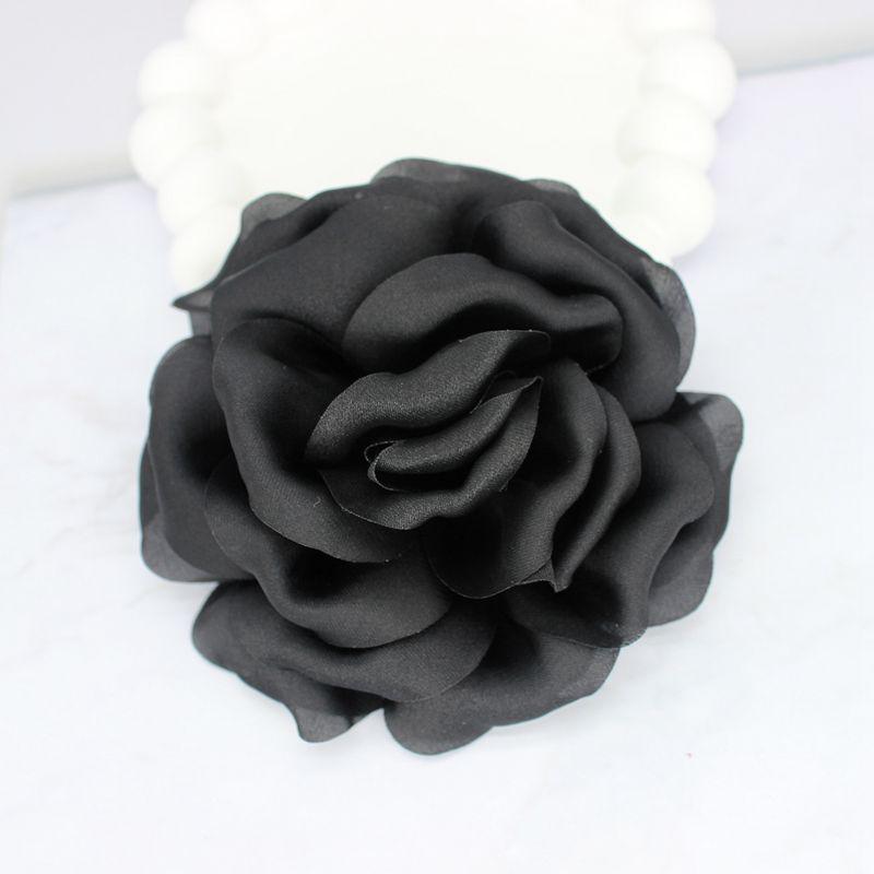 Elegant 3D Satin Fabric Brooch - Large Floral Pin for Sweaters and Suits (10cm)