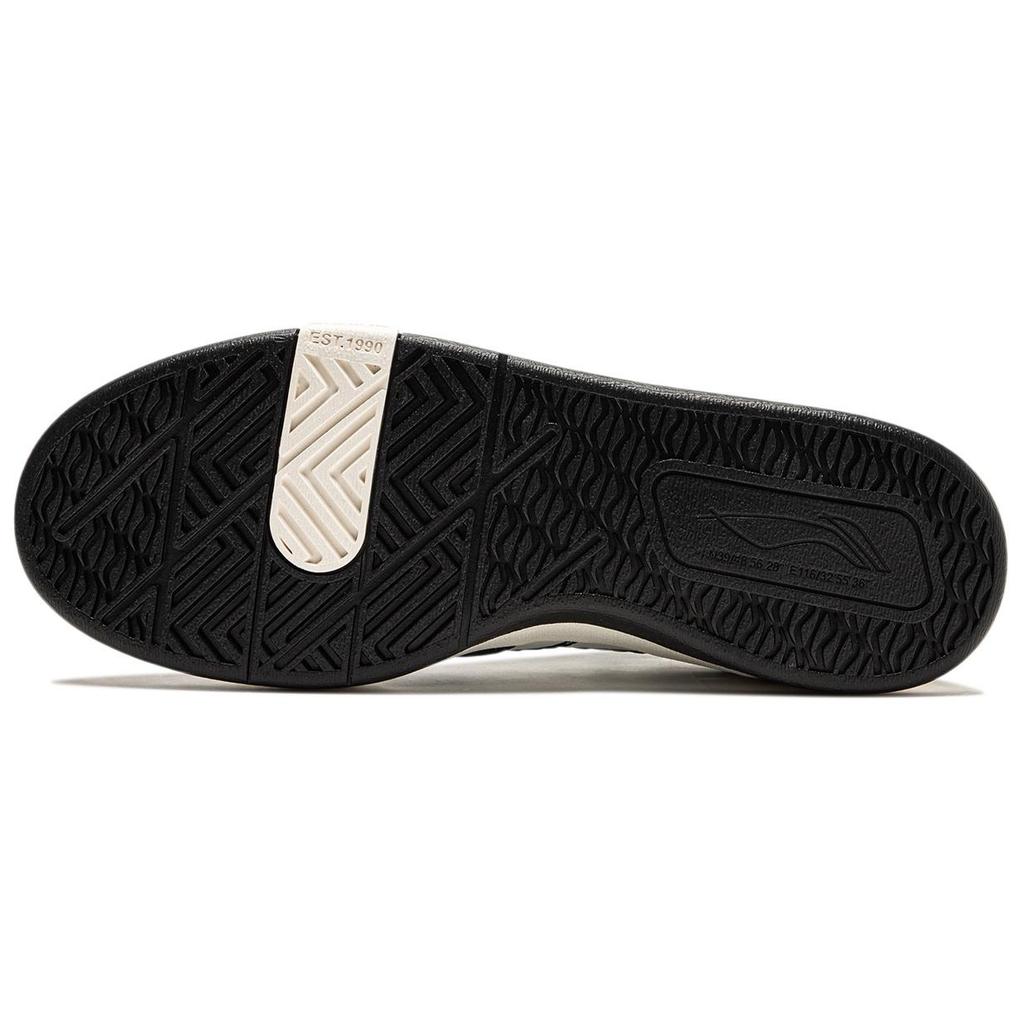 Li Ning Synthetic Leather Zengrong 92S Fashion Comfortable Non-Slip Wear-Resistant Low-Top Skate Shoes Men Sneaker White Black AEPU037-2