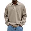 Roupa Masculina Nova Camisa Polo de Manga Comprida Pulôver Camiseta Lavada