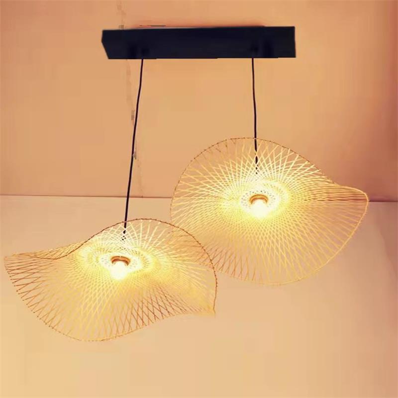 Japanese Style Bamboo Woven Pendant Light for Restaurant, Hotel, B&B, and Hallway Decor