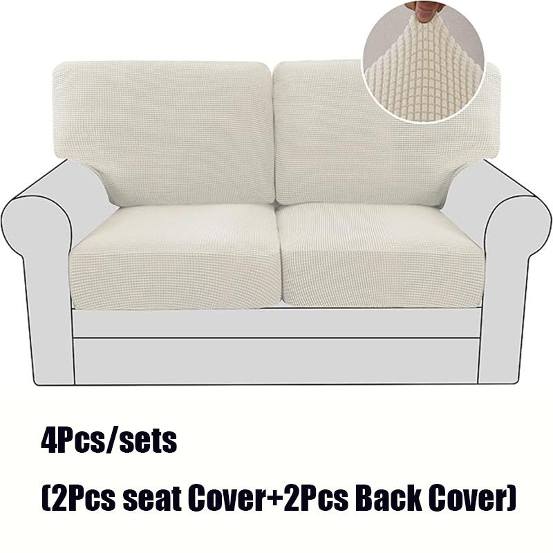 Solid Color Thickenastic Sofa Cover Living Room Protector Kids Slipcover Couch Cover Seat Cushion Washable Removable