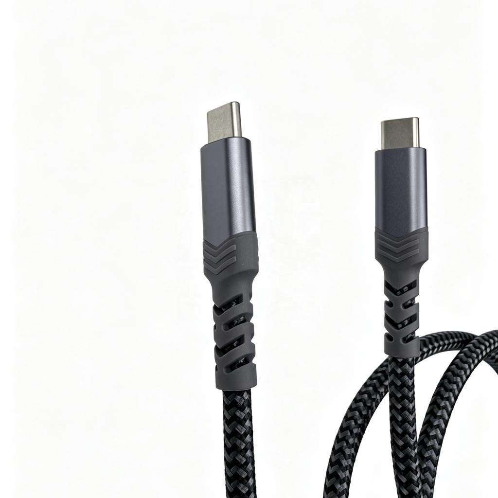 10Gbps Data Transfer 5A 100W PD Fast Charging Braided Aluminum Alloy Nylon Eco-Friendly Heavy Duty USB 3.2 Gen2 Dual Type-C