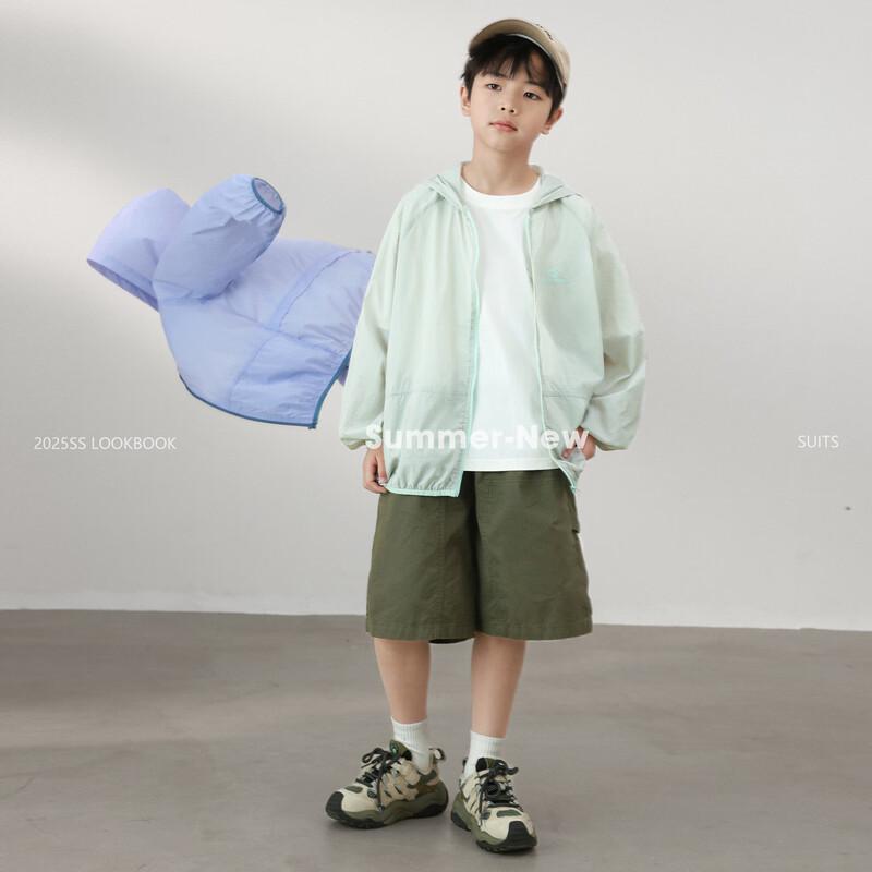 LUSON Boys' Pure Cotton Summer Cargo Shorts