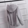 Autumn and winter new Rex rabbit hair imitation fur women's jacket short imitation mink velvet loose plush hooded