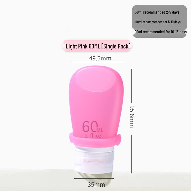 Portable Refillable Silicone Travel Bottles Set for Shampoo, Shower Gel, Lotion, Makeup Remover, and Skincare.