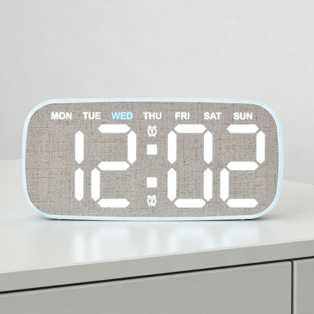 Ambient Light Digital Alarm Clock Temperature Display Electronic Wall Clock Living Room