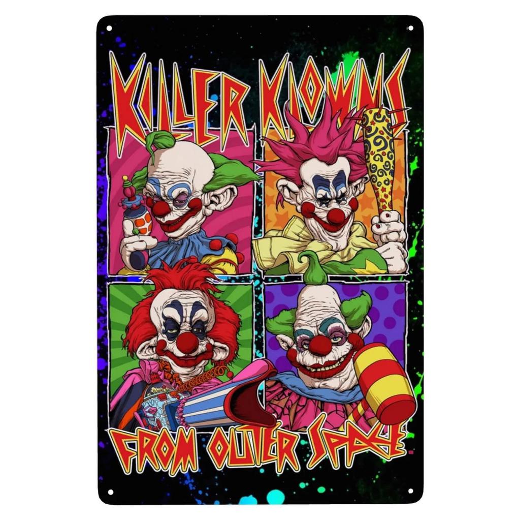 Halloween Metallschilder Killer Wanddekoration Plakette Vintage Kunst Poster Eisenmalerei für Man Cave Zuhause Café Garten Club Bar