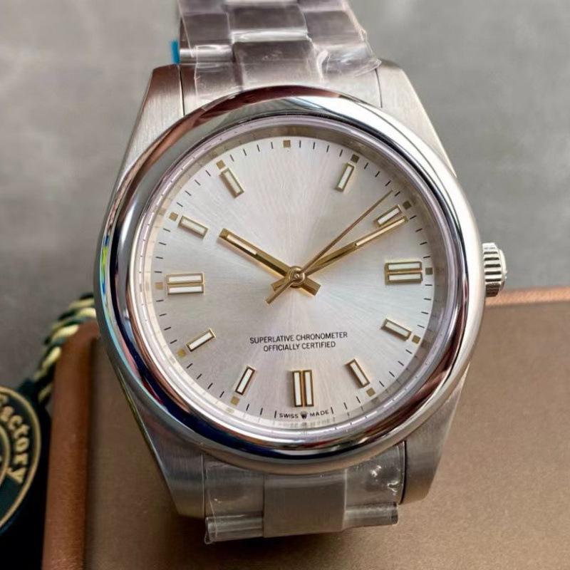 Orologio da uomo Rolex Oyster Perpetual 41mm - Acciaio Inossidabile 316, Luminoso, Impermeabile, Completamente Automatico.