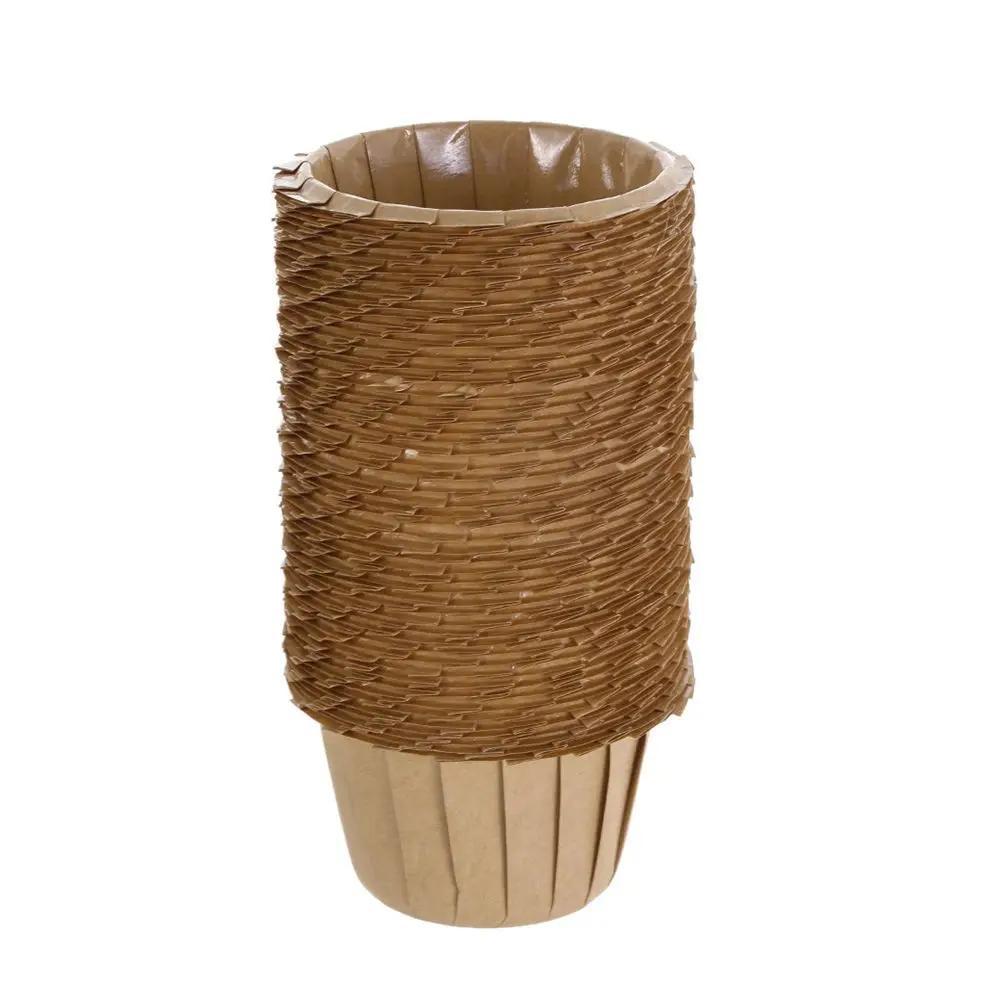 50 Stück Fettbeständige Kuchenpapierbecher Tablettbecher Cupcake-Förmchen Papier-Tulpen-Backförmchen Kuchen-Muffin-Becher Backzubehör Gebäckwerkzeuge