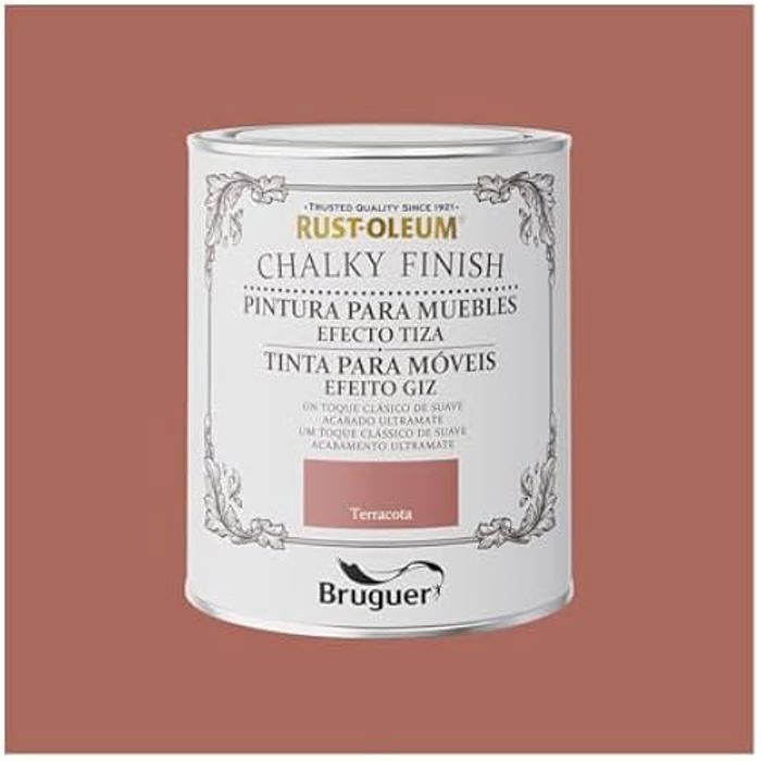 Peinture À La Craie - BRUGUER - Mueble Terracota - 0,750 L - Couleur Rouille - Couleur Terre Cuite