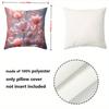 Floral Patterned Cushion Covers Blue Background Decor Polyester pillowcase, sofa decorative cushion cov Headboard Pillow