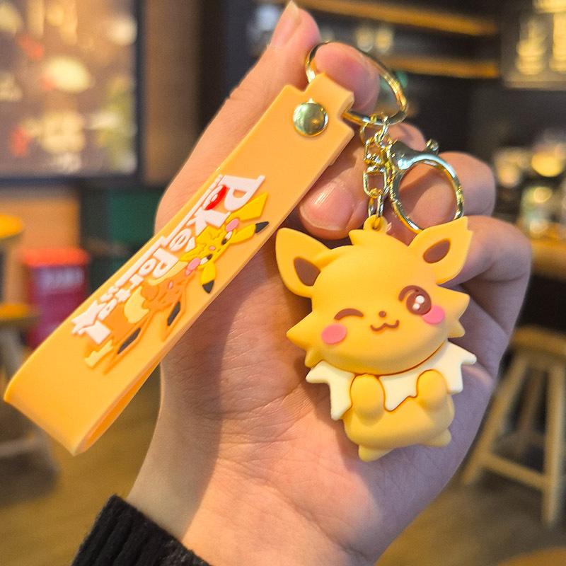 

Pikachu and Eevee Keychains Small Gifts Promotional Items Company Figurines Cute Children s Gifts Toys Anime Cartoon Frind