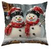 New Christmas Cartoon Cute Print Pillowcase Office Waist Pillowcase Model Room Bay Window Decoration Pillow