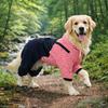 Dog Outfit Four Legged Pet Dog Jumpsuit Striped Warm Dog Pullover Hoodie Comfortable Windproof Pullover Coat Daily Walk