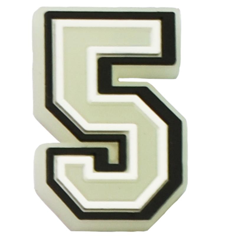 Luminous Letter Series Clog Charms: PVC Soft Rubber Shoe Flowers and Buckles