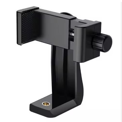 360 Degree Rotating Desk Tripod Adapter Adjustable Phone Clip Stand for Mobile for Sports Usage Manual clip чёрный