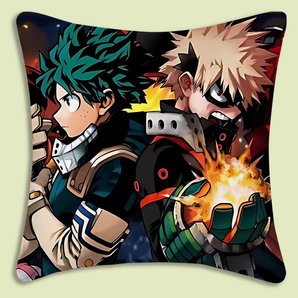 Anime Hunter x Hunter Pillow Covers Cartoon Sofa Decorative Home Doublesided Printing Short Plush Cute Cushion Cover