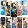 Cartoon Cute Cat Fish Aesthetic Phone Case For Xiaomi Redmi Note 15 14 13 12S 12 Pro Plus 11S 11E 11 11T 10S 10 Art Soft Pattern
