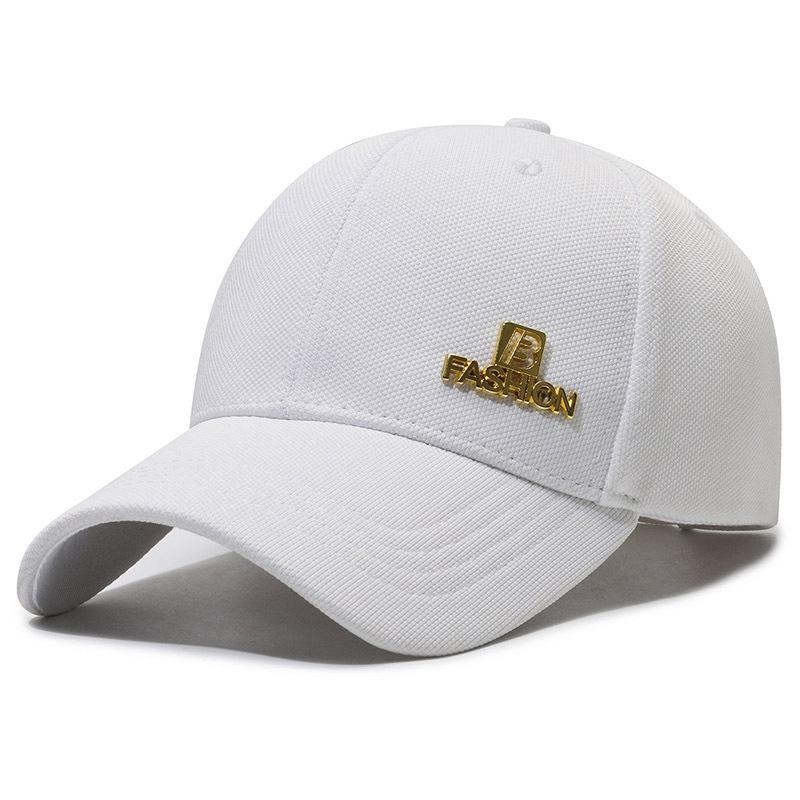 

Sunshade sunscreen fashion versatile baseball cap four seasons hat men and women hard білий