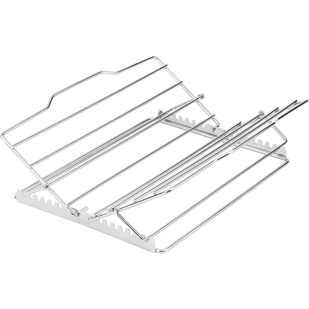 Adjustable Chicken Roasting Rack, Stainless Steel Foldable Turkey Roasting Rack, Grill Rib Rack, for Roasting Steak Ribs Bacon