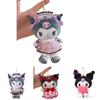 Peluche de Sanrio Kuromi Muñeco Relleno Figura Llavero Colgante Suave Apachurrable Regalo Para Niños