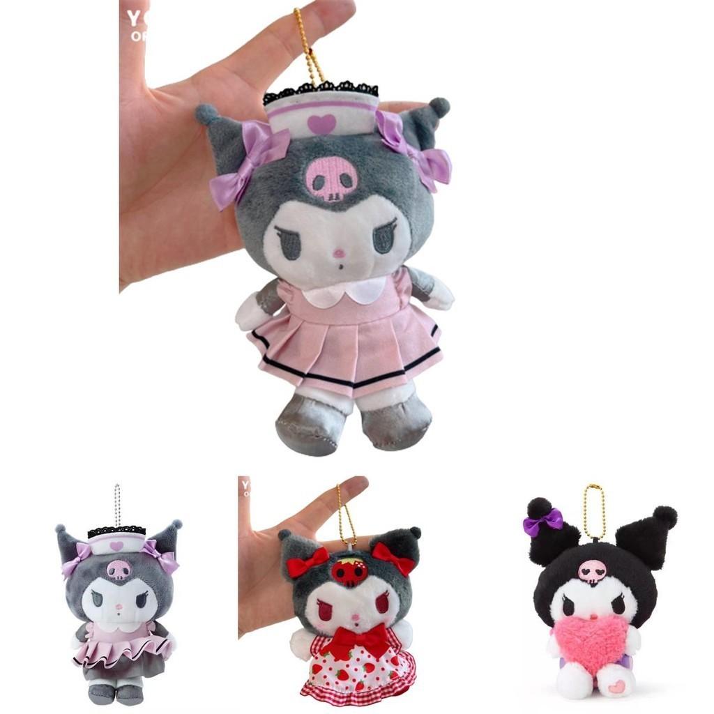 Peluche de Sanrio Kuromi Muñeco Relleno Figura Llavero Colgante Suave Apachurrable Regalo Para Niños