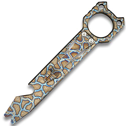 Twosun Titanium EDC Outdoor Prybar Bottle Opener with Pocket Clip (TS143) - Fairy Pry
