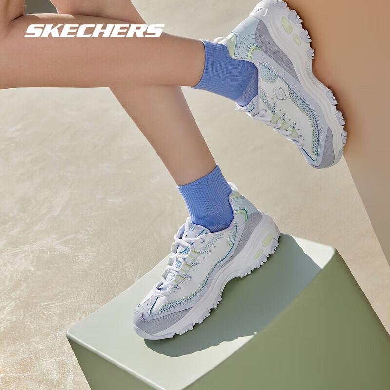 Skechers Little Ice Bear Women s Platform Casual Shoes US 7 светло-синий