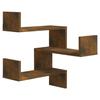 VidaXL Wall Corner Shelf Smoked Oak 40x40x50 Cm Engineered Wood 815204