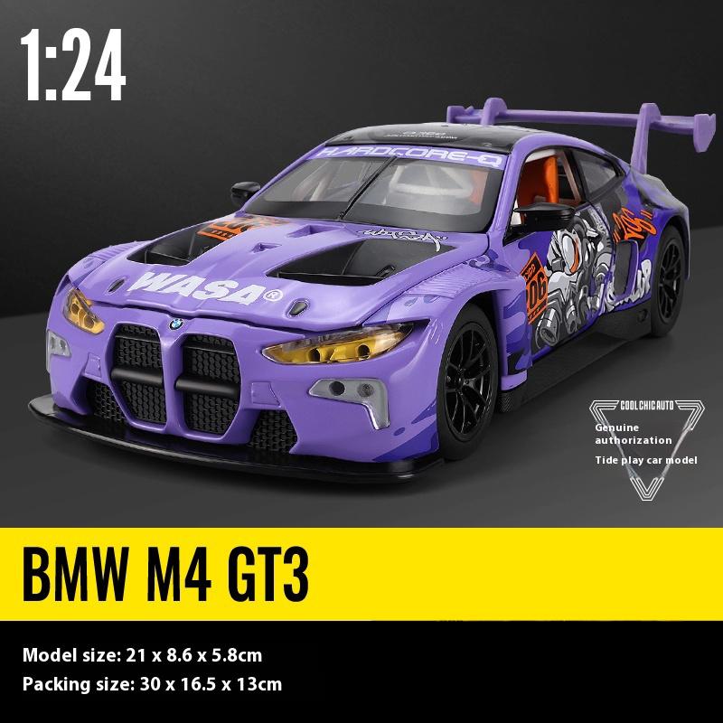 1/24 Scale BMW M4 GT3 WASA Racing Series Alloy Metal Diecast Model Car DIY Design Collection Decoration Boutique Trendy Gifts for Boys