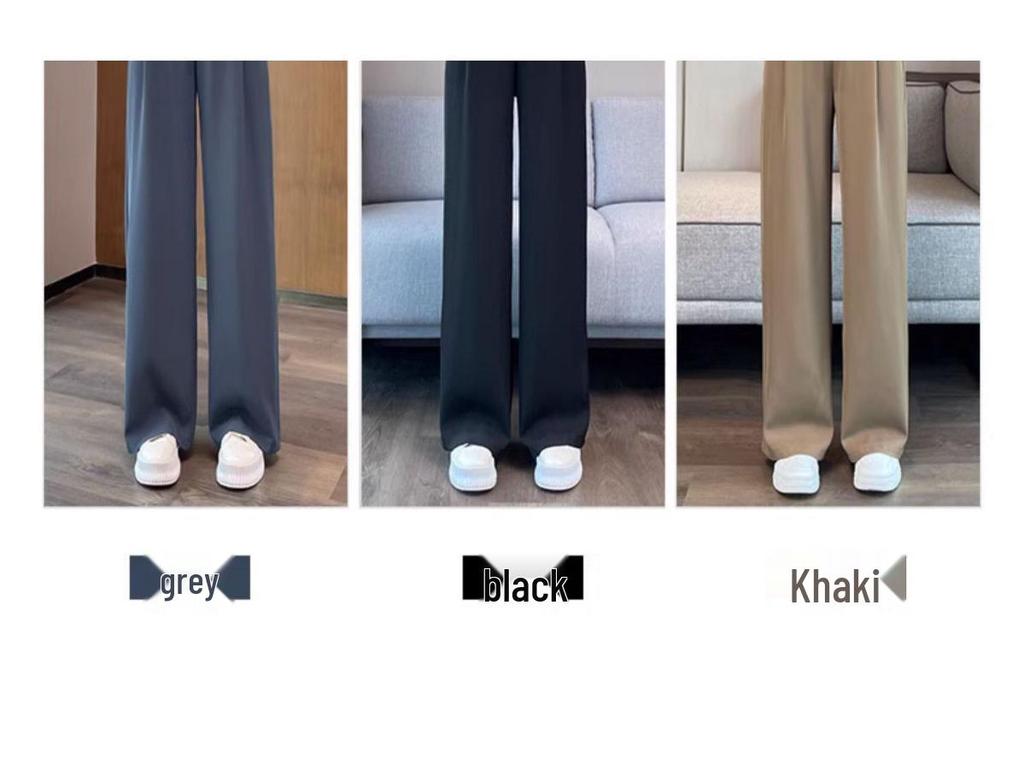 Ice Silk Women's Wide-Leg and Narrow Straight-Leg Pants - New Spring/Autumn Collection