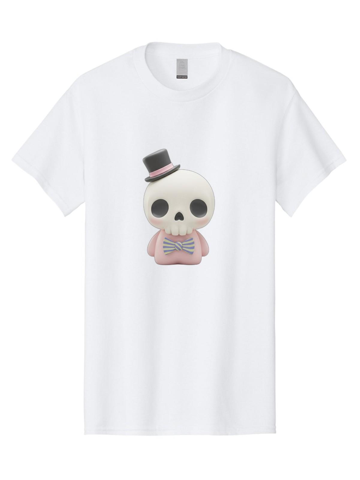 Skull-Figurine Mens Graphic Tee, 100% Cotton, Casual Summer Wear S